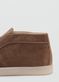 Suede leather ankle boots