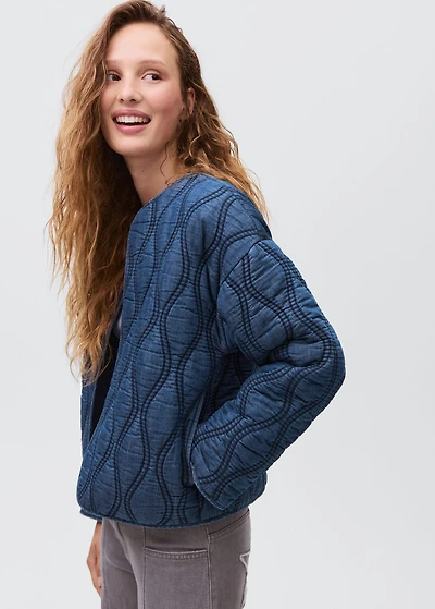 Quilted denim jacket