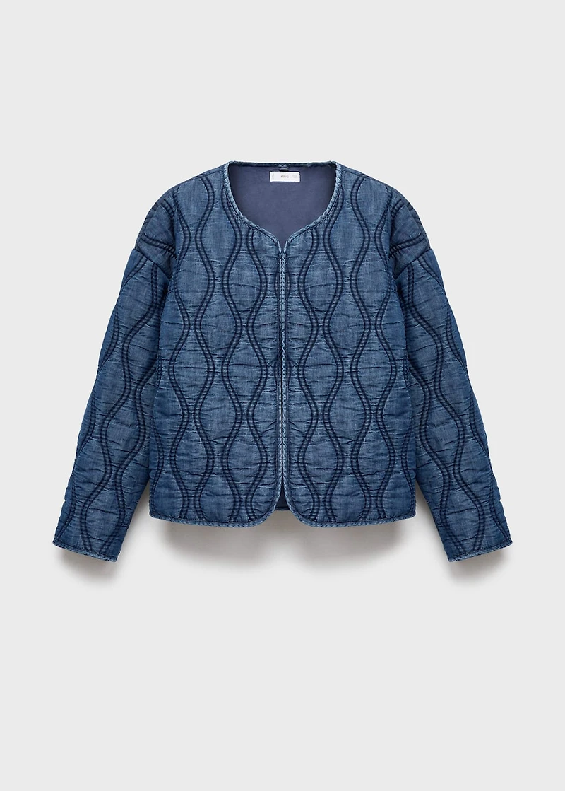 Quilted denim jacket