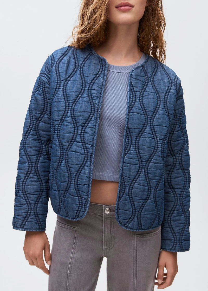Quilted denim jacket