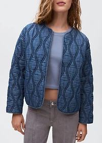Quilted denim jacket