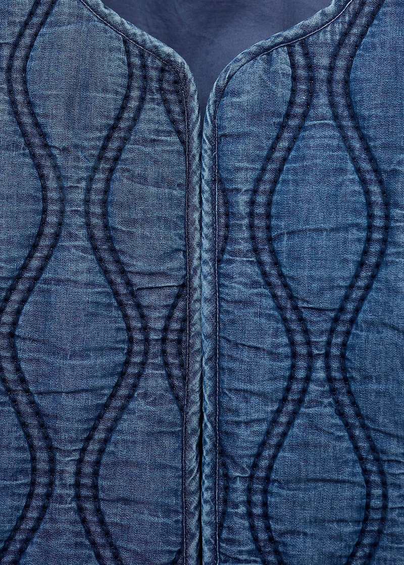 Quilted denim jacket