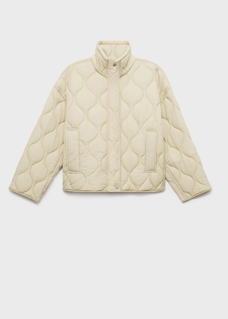 Oversize quilted down anorak