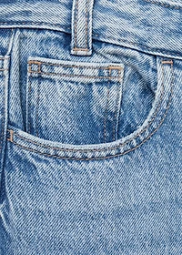 Cross-waist jeans