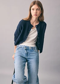 Cross-waist jeans
