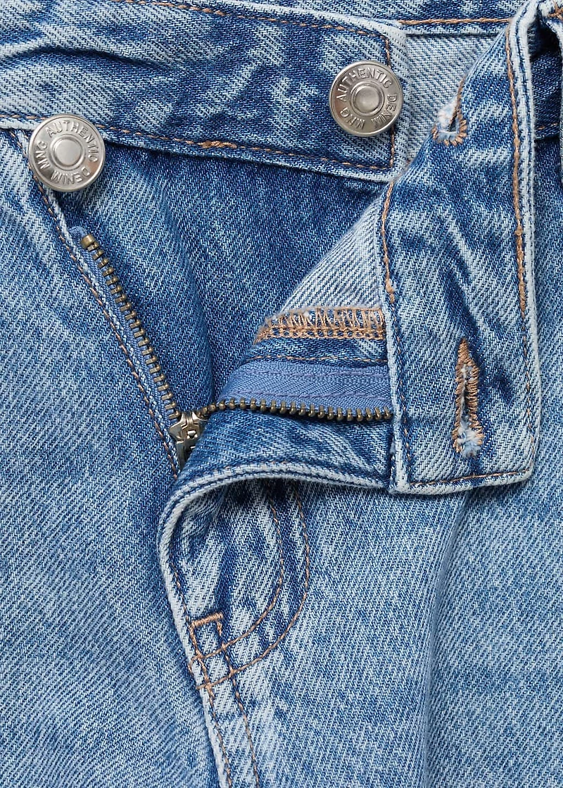 Cross-waist jeans