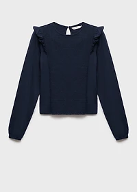 Ruffles ruched T-shirt