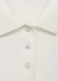 Diamond-print polo-neck vest