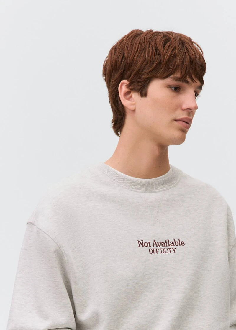 Printed cotton sweatshirt