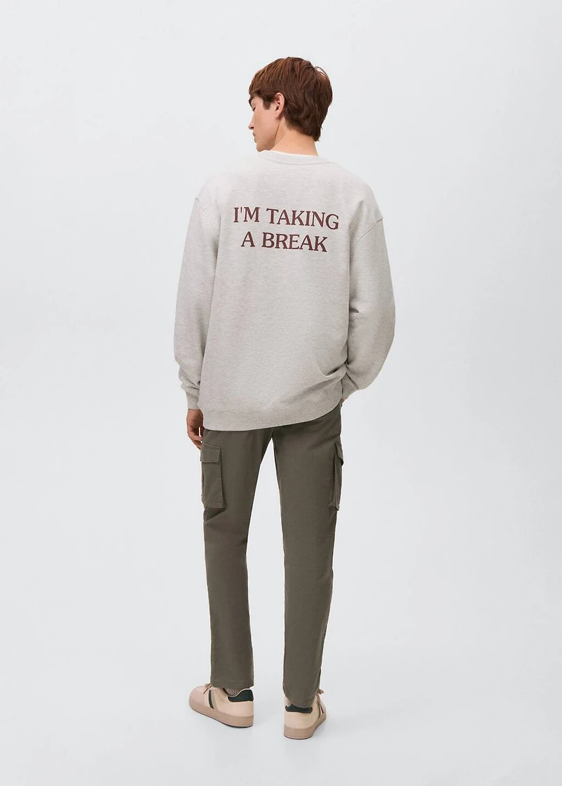 Printed cotton sweatshirt