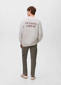 Printed cotton sweatshirt