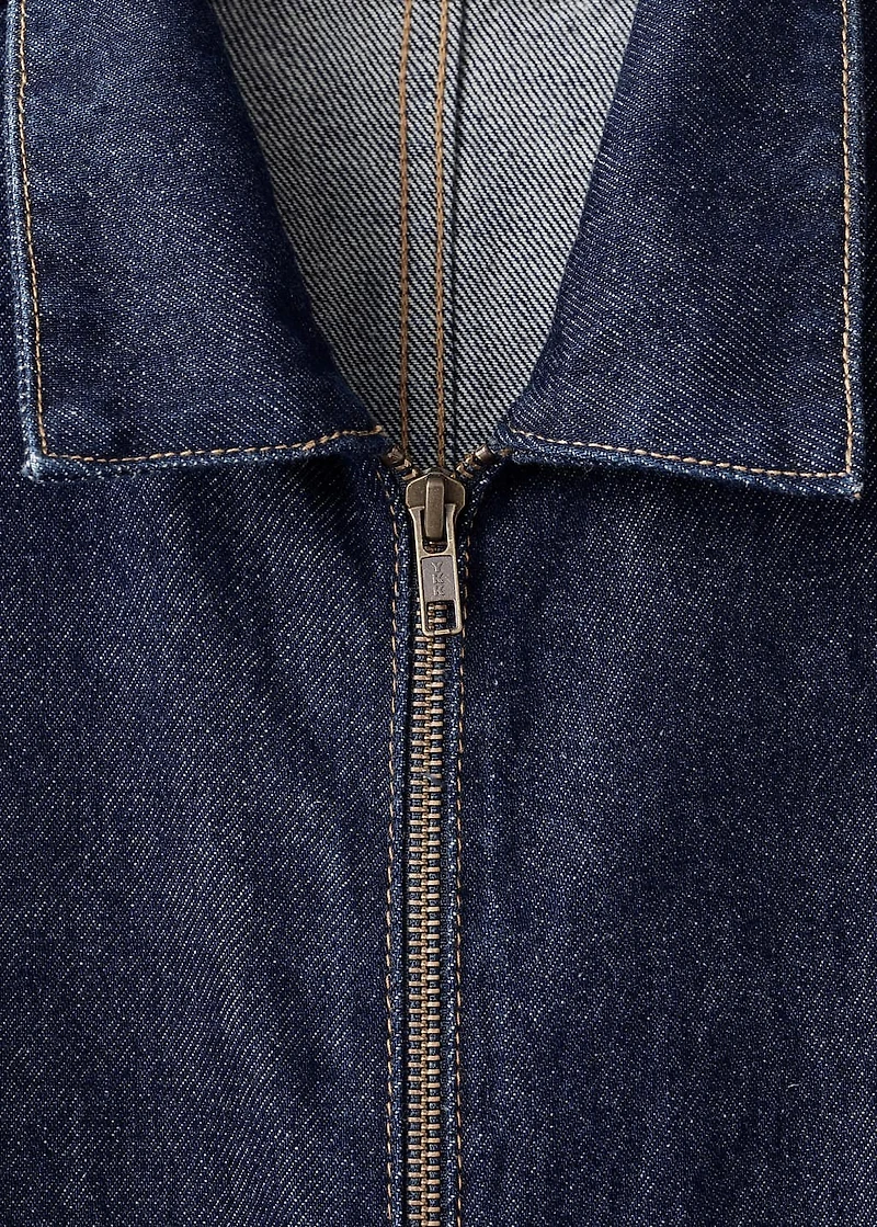 Belt denim jumpsuit