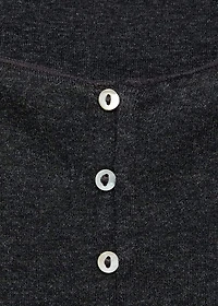 Boat neck buttoned cardigan