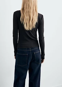 Boat neck buttoned cardigan