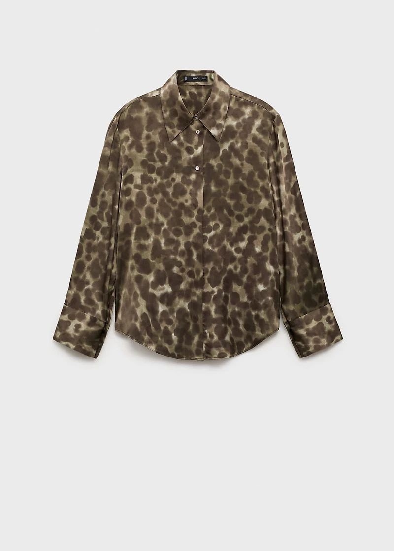 Satin print shirt