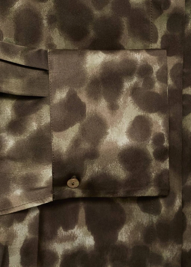 Satin print shirt