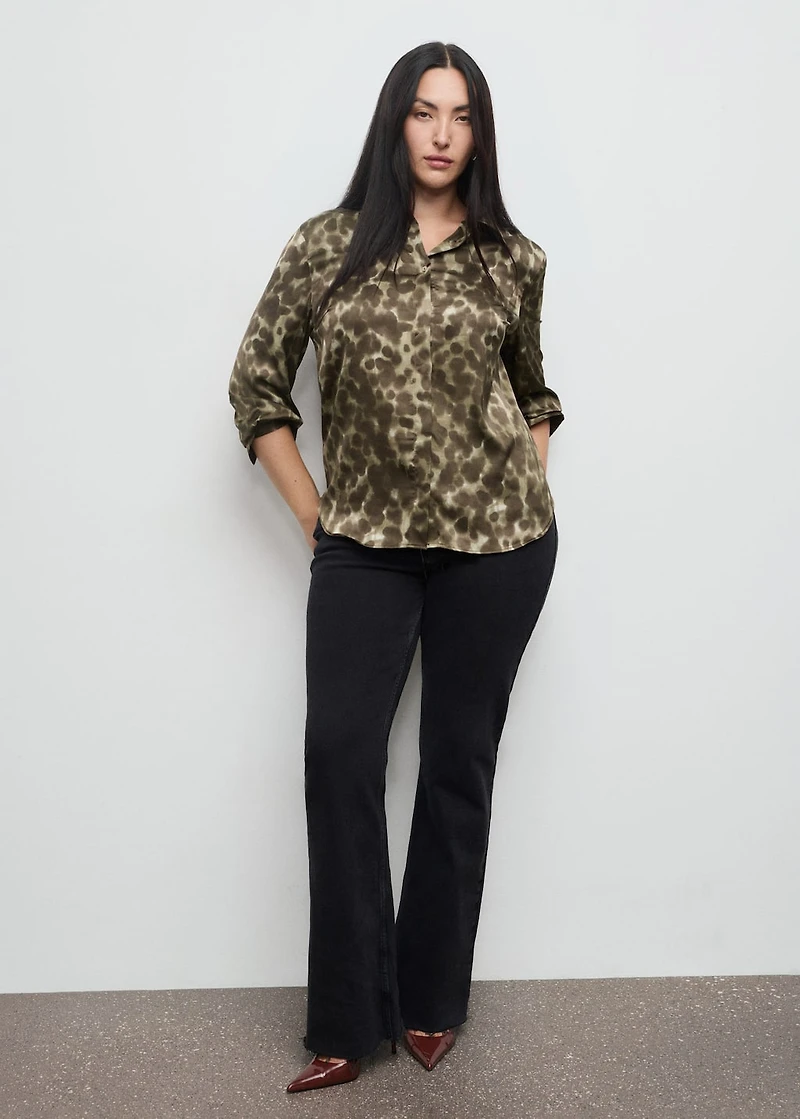 Satin print shirt