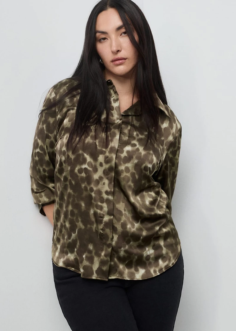 Satin print shirt
