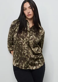 Satin print shirt