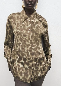 Satin print shirt