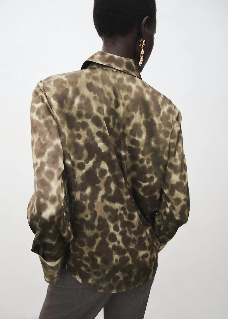 Satin print shirt