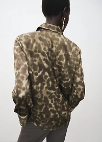 Satin print shirt