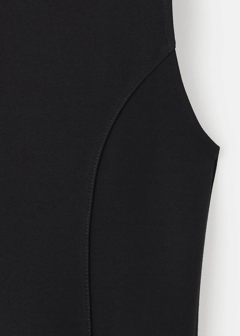 Midi-dress with stitching