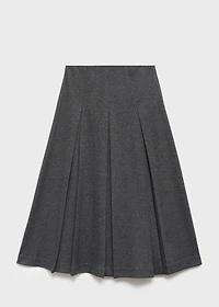 Pleated A-line skirt