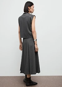 Pleated A-line skirt