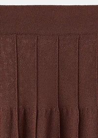 Knitted long skirt with seam detail