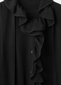 Ruffled blouse with scarf