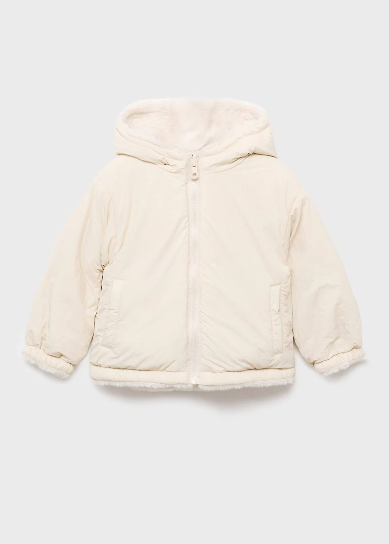 Reversible fur coat