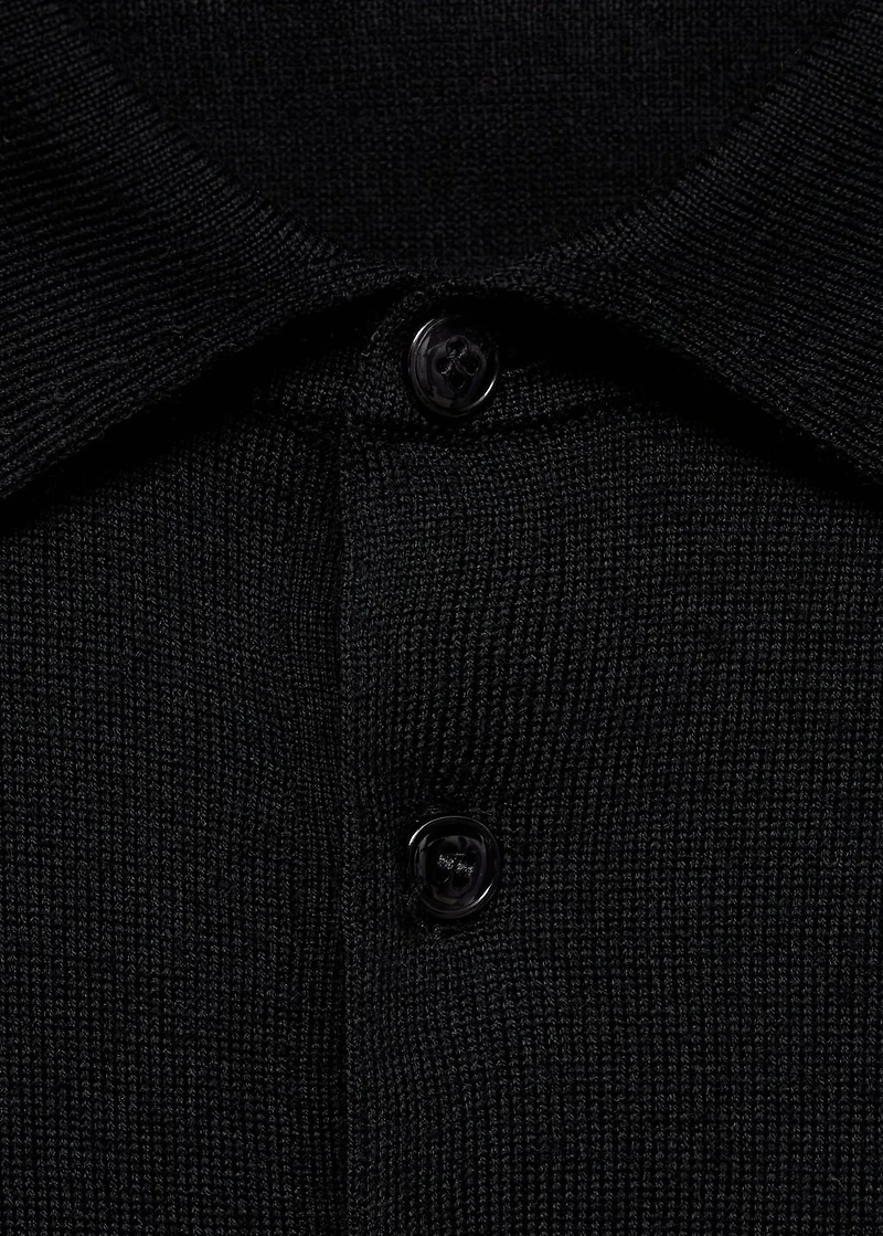 100% merino wool polo jumper