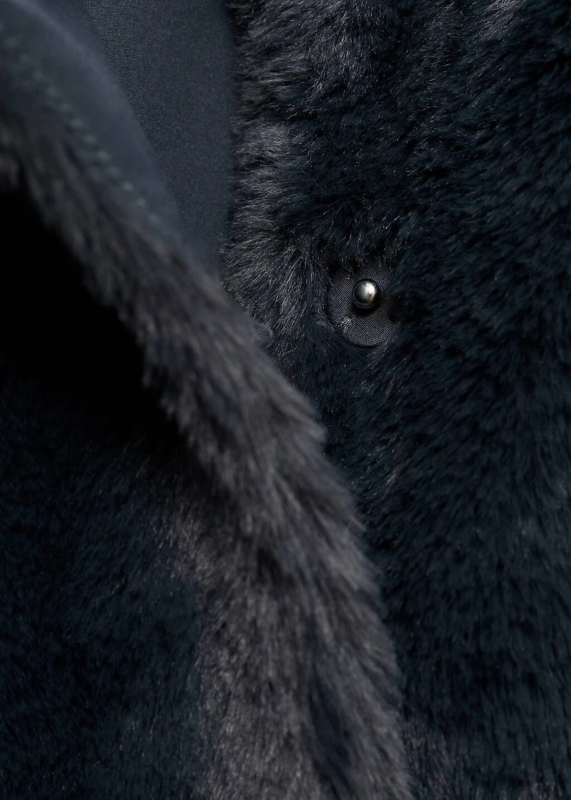 Fur-effect cape vest