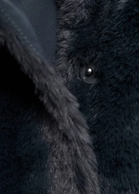 Fur-effect cape vest