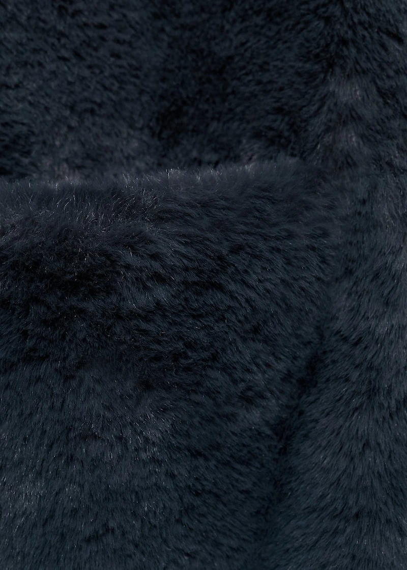 Fur-effect cape vest