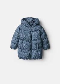Long padded floral anorak