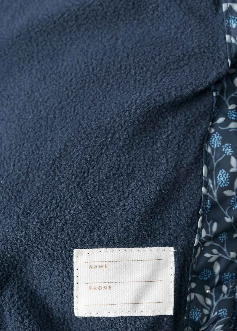 Long padded floral anorak