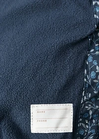 Long padded floral anorak