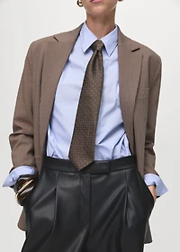 Leather-effect wide-leg pants