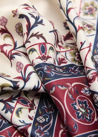 Printed satin scarf
