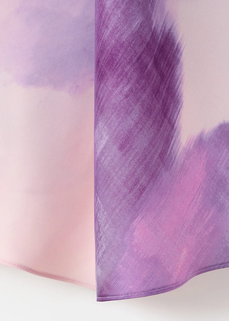 Tie-dye blouse with foulard