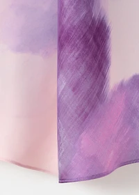 Tie-dye blouse with foulard