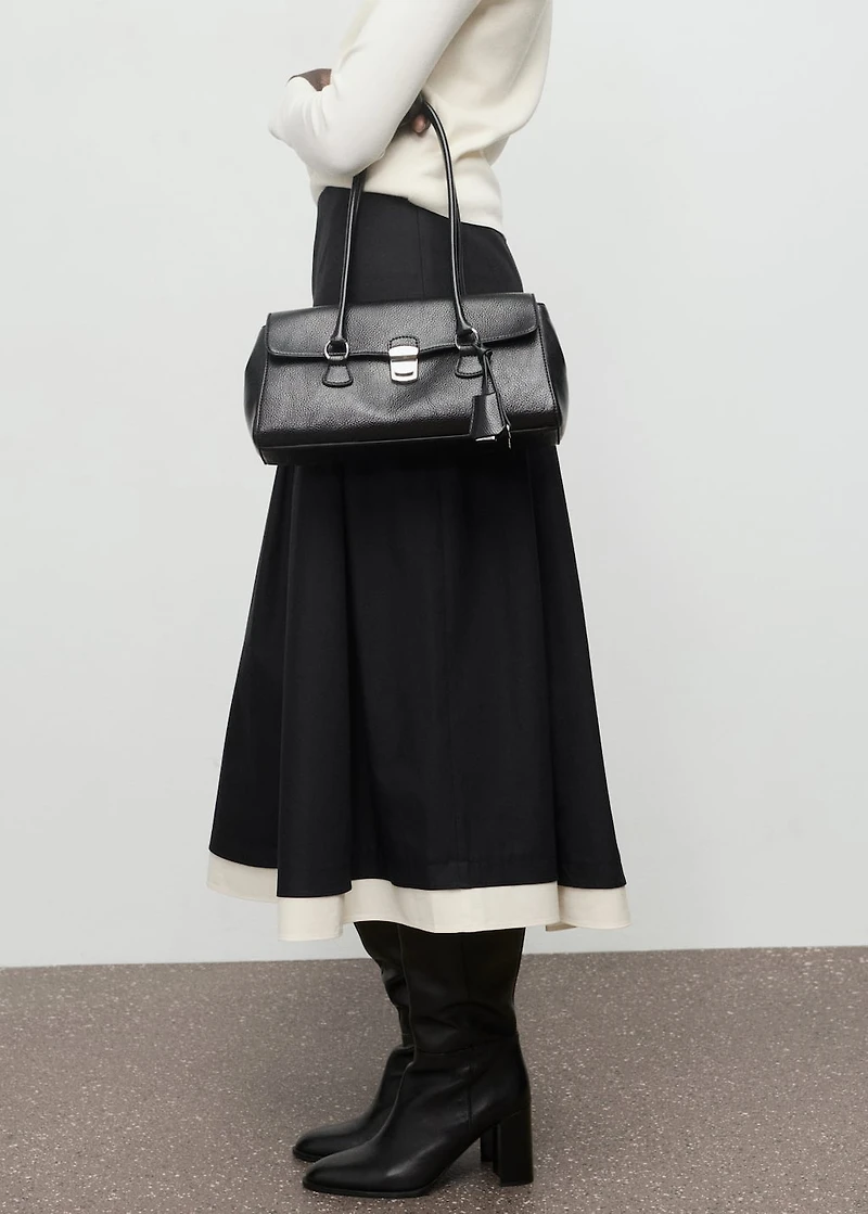 Combined pleated skirt