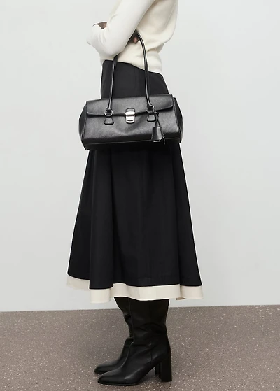 Combined pleated skirt