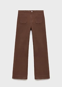 Wide leg jeans with pockets