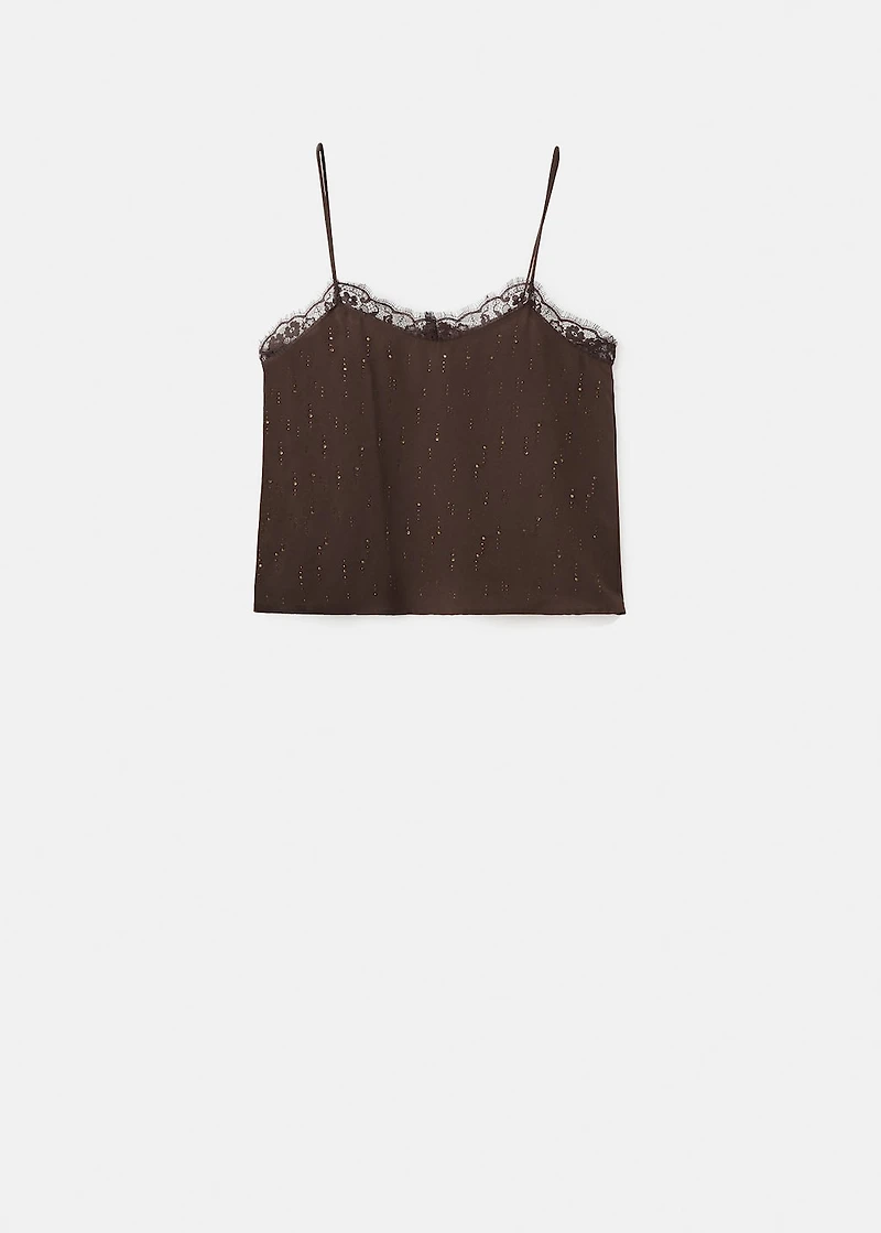 Beaded camisole top