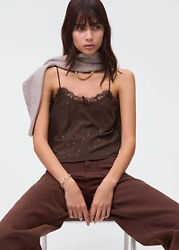 Beaded camisole top