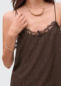 Beaded camisole top