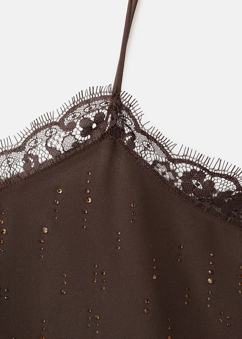 Beaded camisole top